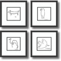 4 Piece Picture Frame Print Set on Paper M401