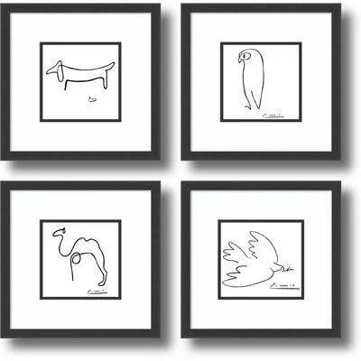 4 Piece Picture Frame Print Set on Paper M401