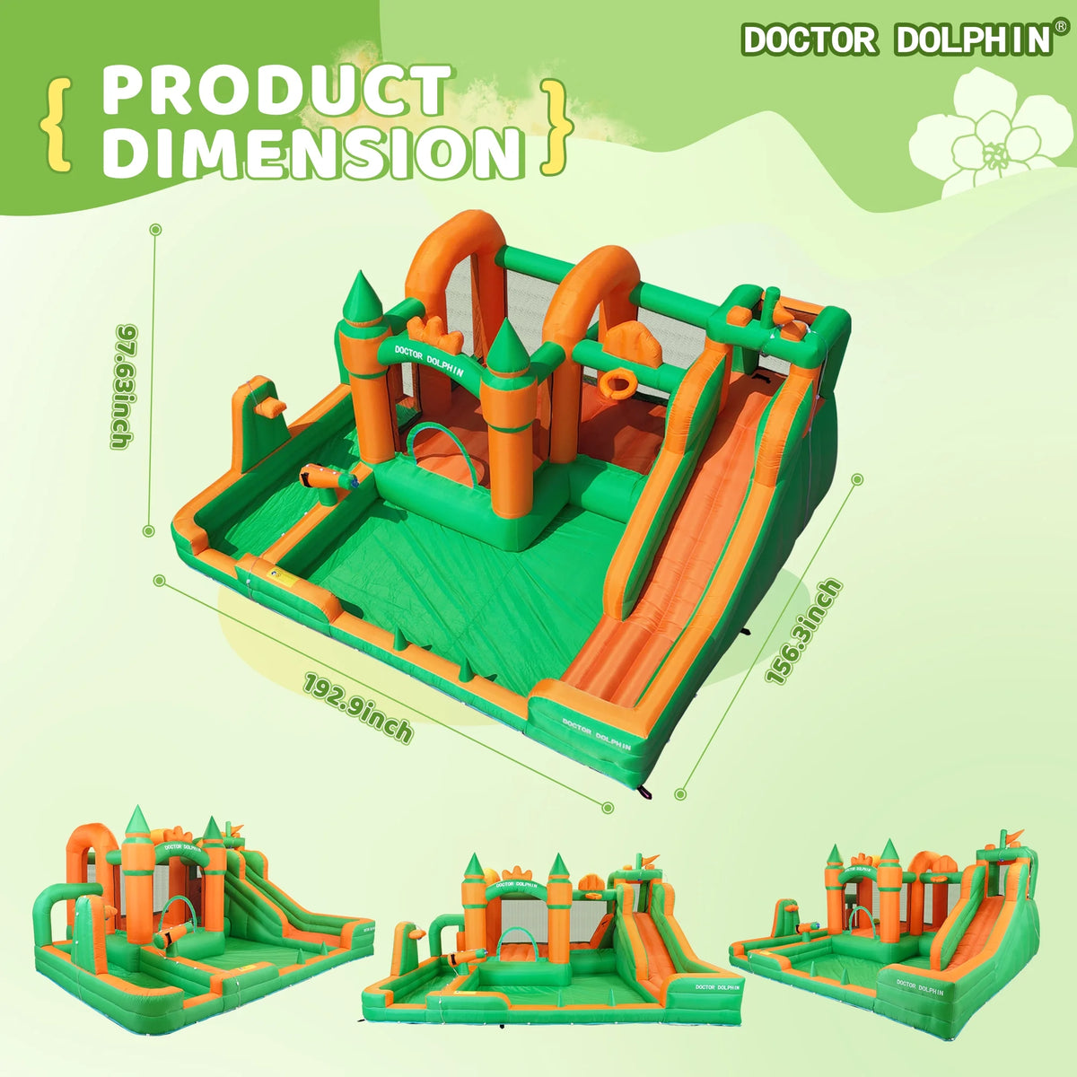 Inflatable Water Slide Bounce House with Blower H987