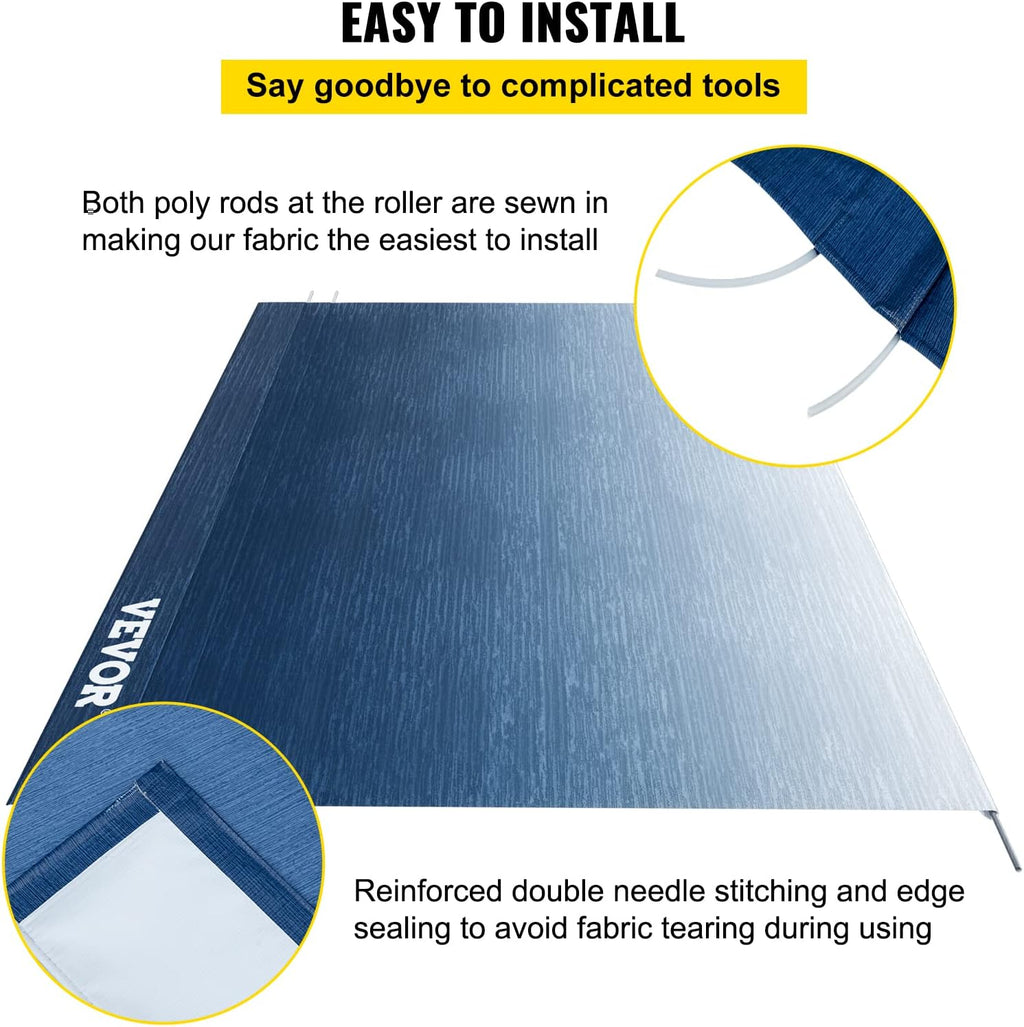 Slate Blue 15oz Vinyl RV Awning Replacement Fabric Y6577