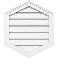 32x22W x 38x22H Vertical Peaked Surface Mount PVC Gable Vent 4/12 Pitch C6232