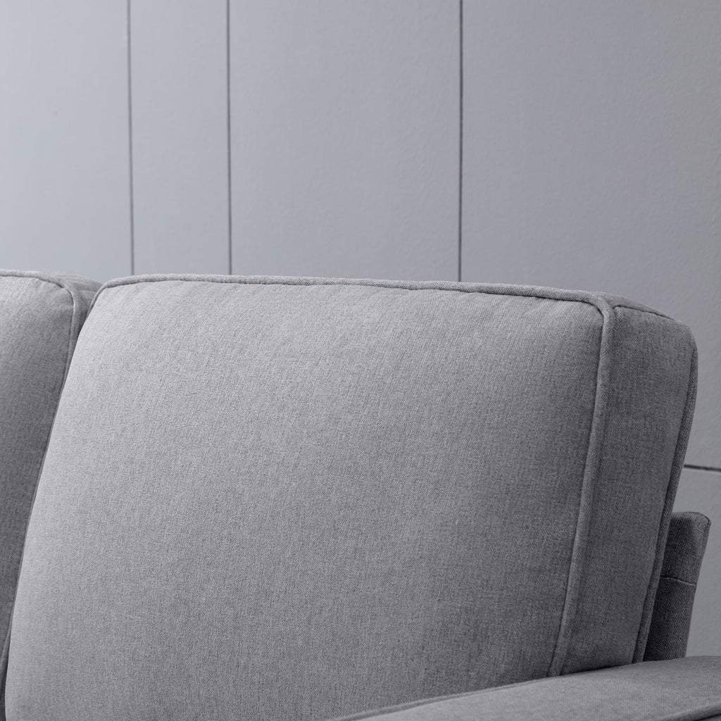 Light Gray 3 Pcs Convertible Sectional Sofa with Storage Ottoman W460