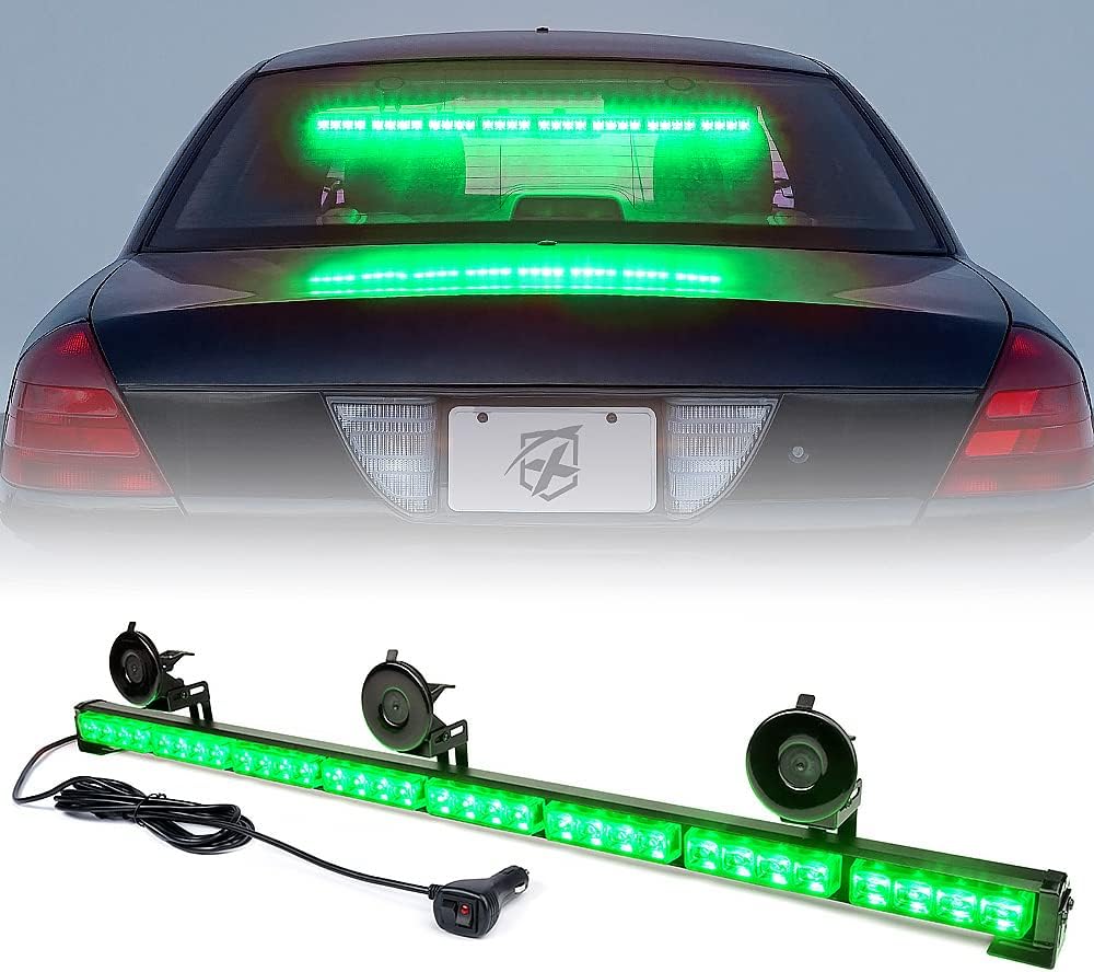 Red & Blue 35.5 LED Strobe Light Bar with Suction Cup Mount M308699