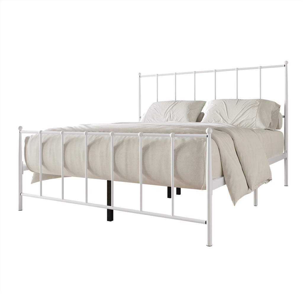 Twin Size White Metal Platform Bed W923694
