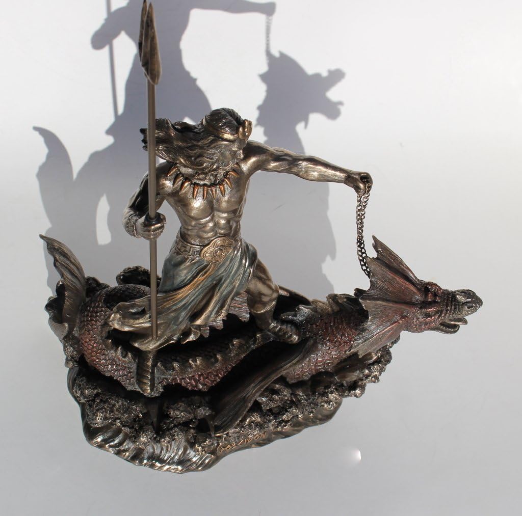 Cold Cast Bronze Hippocampus Statue X885402