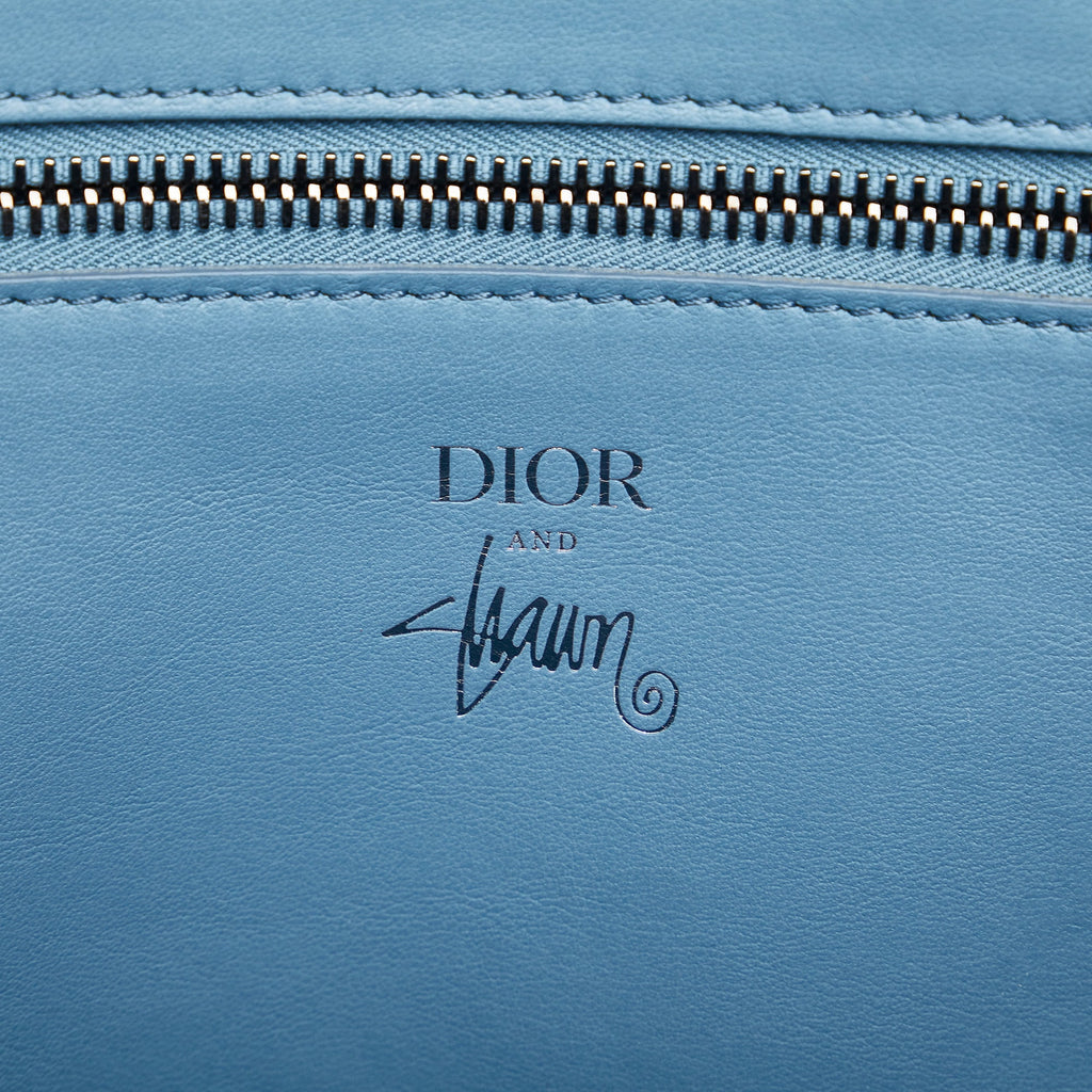 Blue Calf Leather Tote Bag O37321