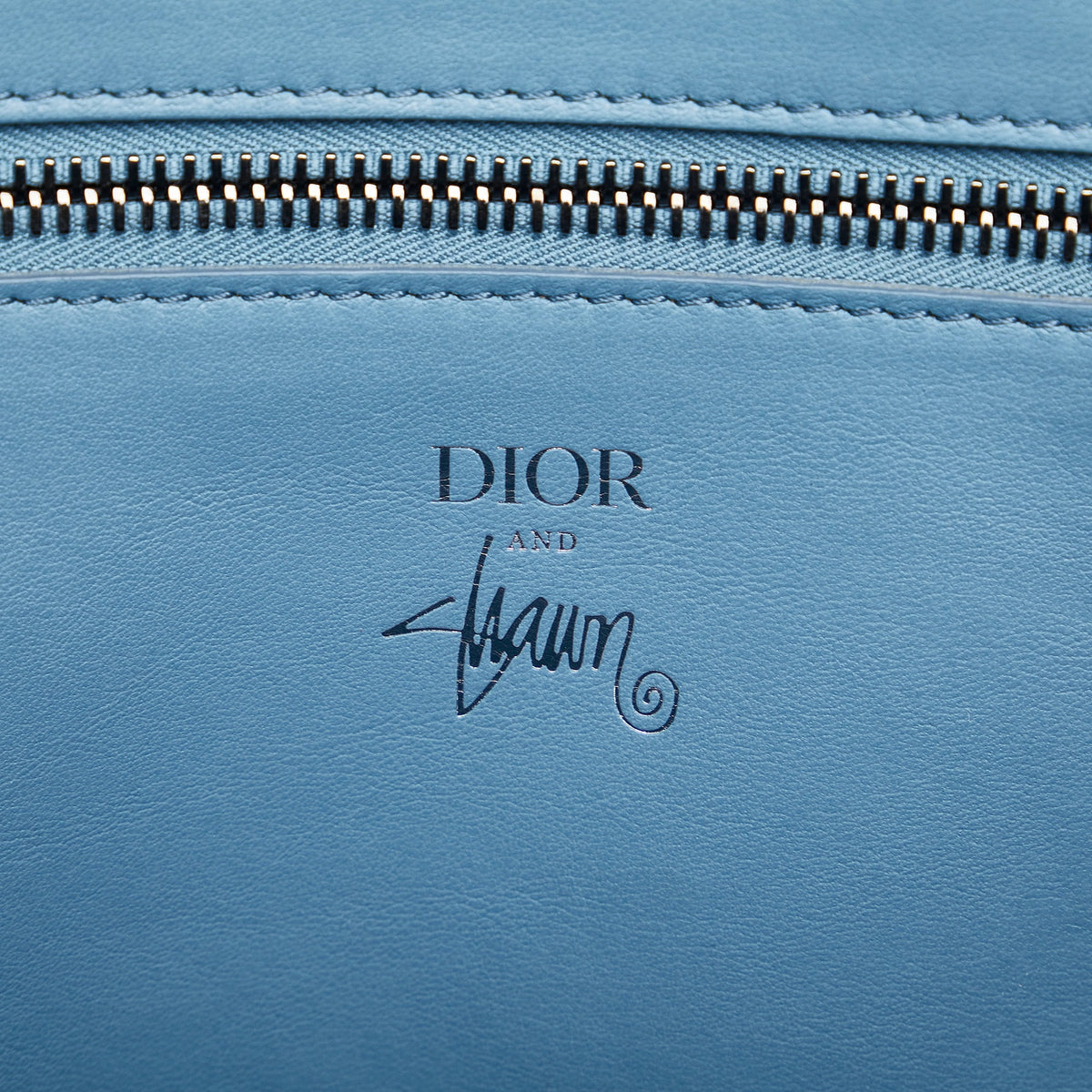Blue Calf Leather Tote Bag O37321