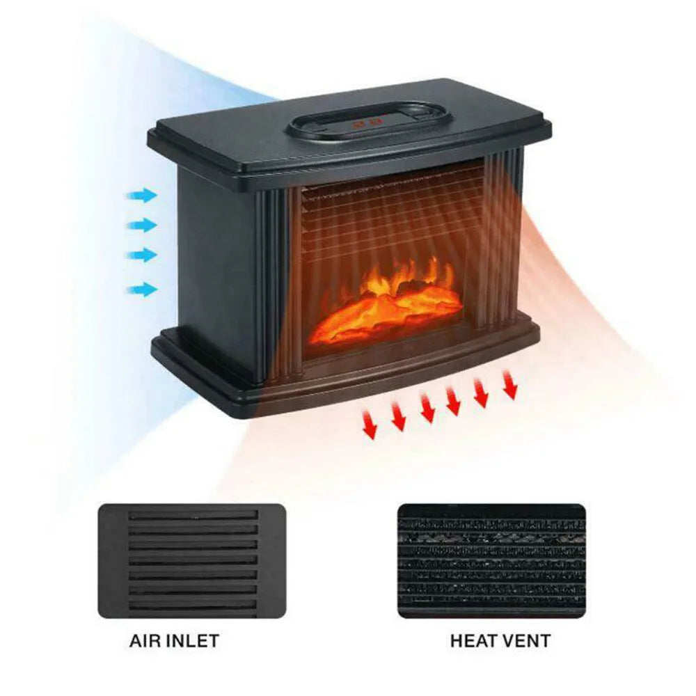 Electric Fireplace Heater Stove 1000W with 3D Flame Effect A40246