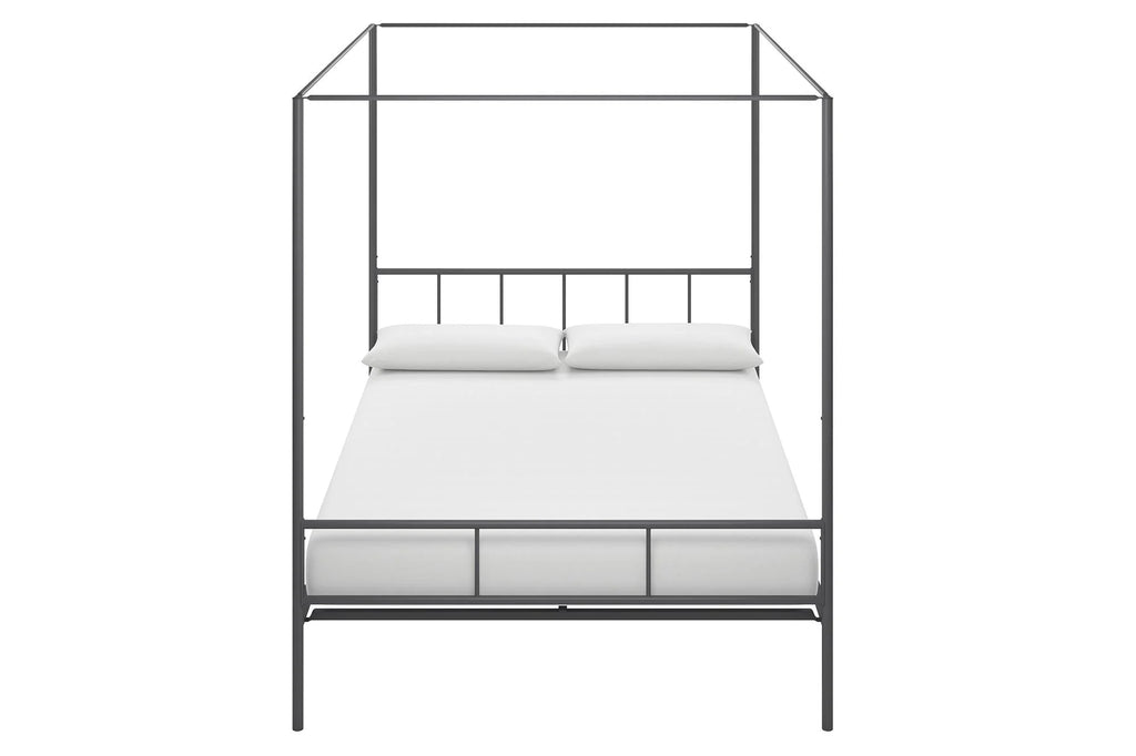 Queen Black Metal Canopy Platform Bed Frame J725