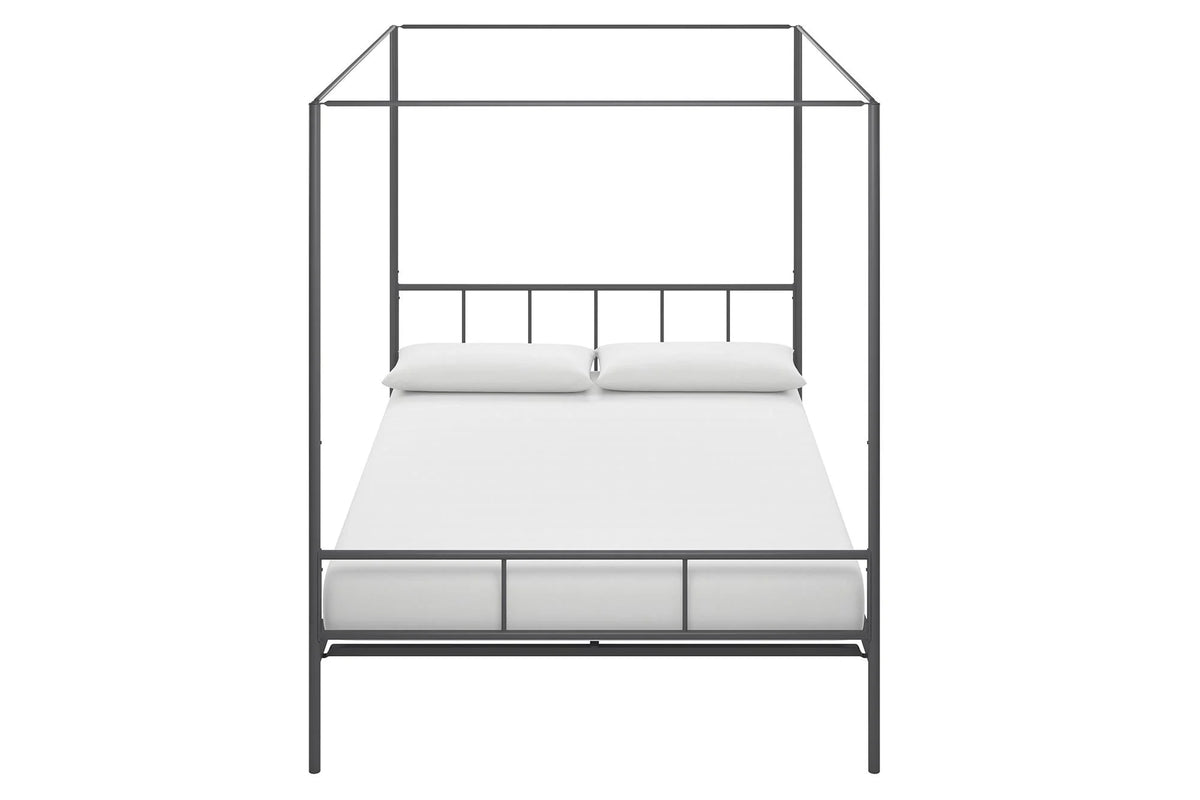 Queen Black Metal Canopy Platform Bed Frame J725