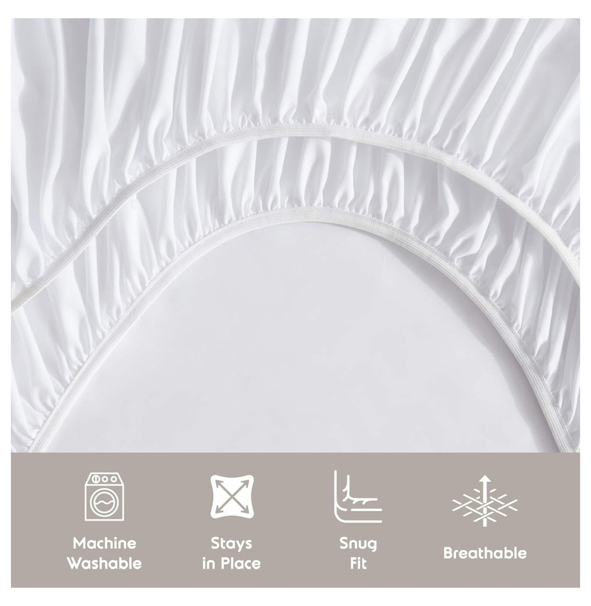 White Twin Sheets Set 3 Piece Deep Pocket P609