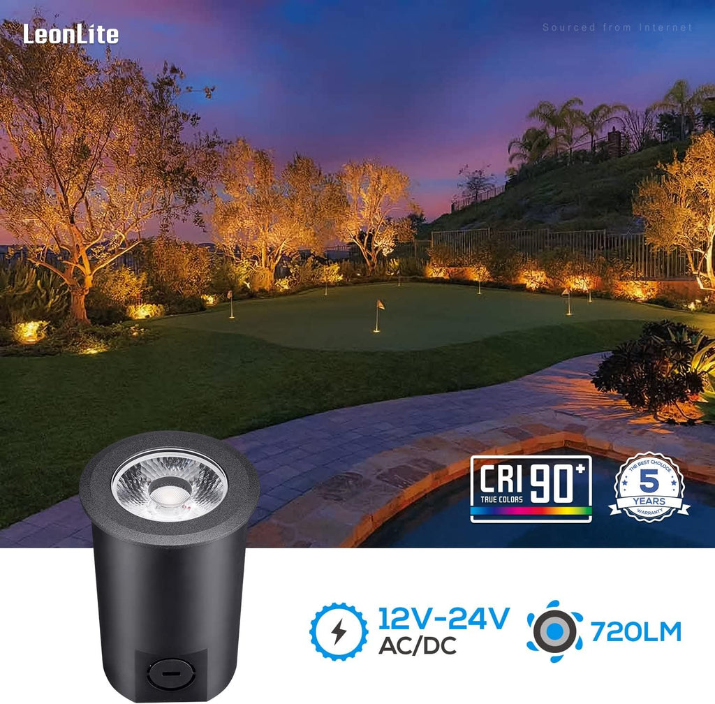 Black 7W LED Well Light, Pack of 6 H449661