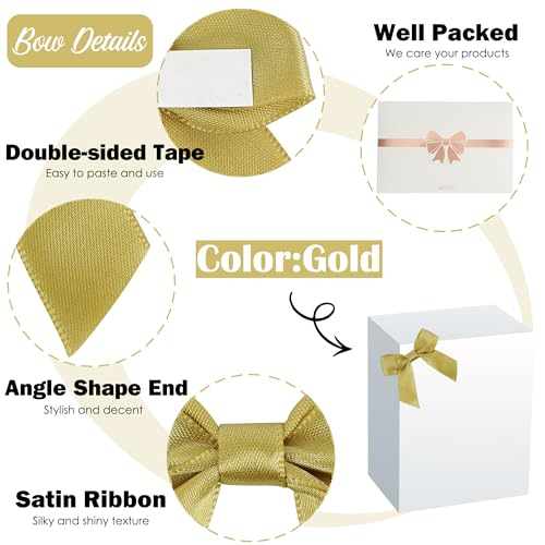 Red Satin Ribbon Bows 2" Self Adhesive 50 PCs Z97244