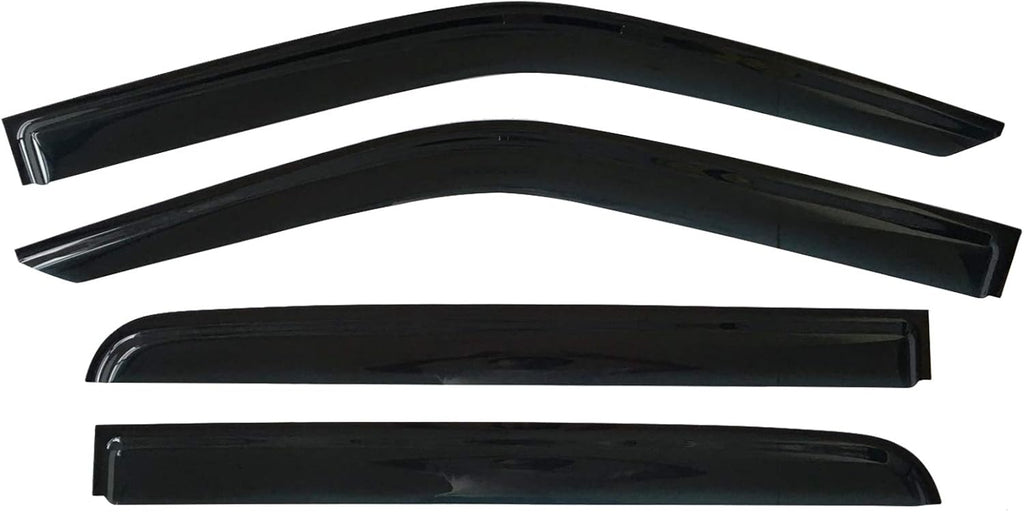 Dark Tinted Tape-On Side Window Vent Visor Deflectors Rain Guards Pack of 2 A8020