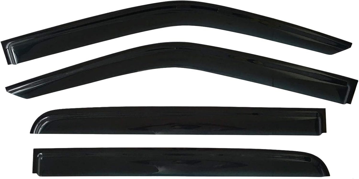 Dark Tinted Tape-On Side Window Vent Visor Deflectors Rain Guards Pack of 2 A8020