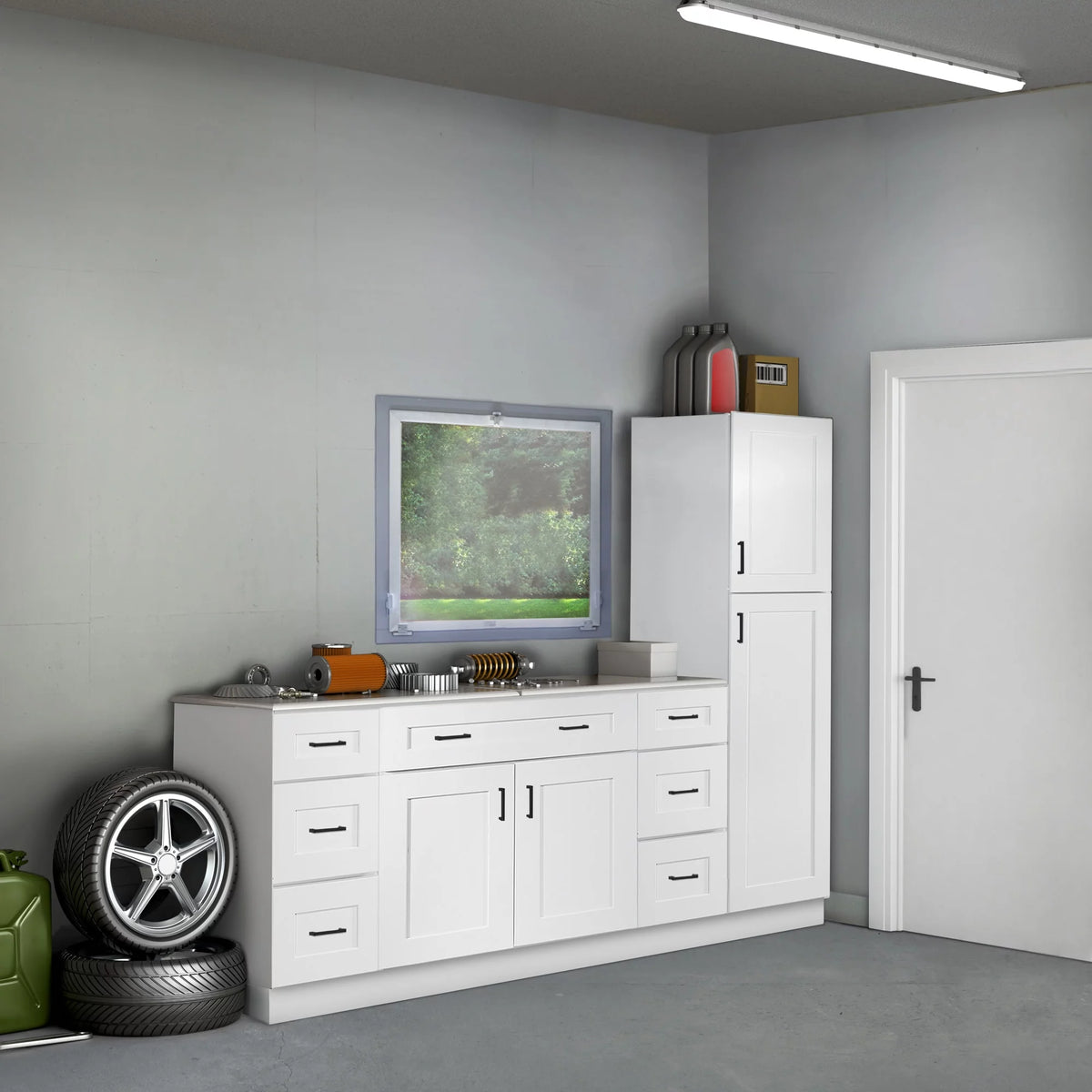 White Shaker Base Kitchen Cabinet 36x34.5x24 I487