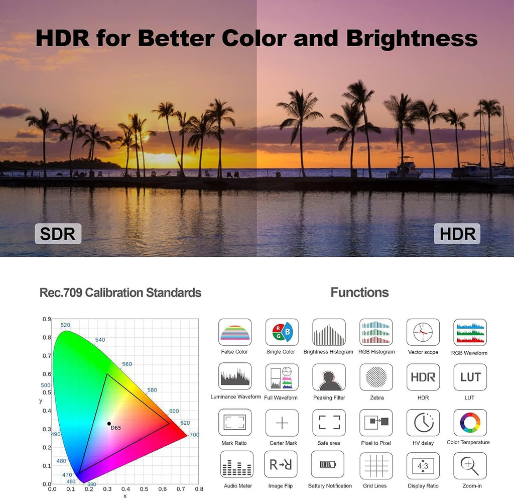 5.5 inch Touch Screen Camera Monitor with HDR E937604
