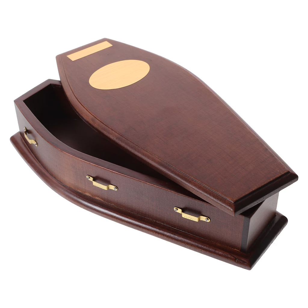 Wood Mini Coffin Dollhouse Box Skeleton Toy P13010