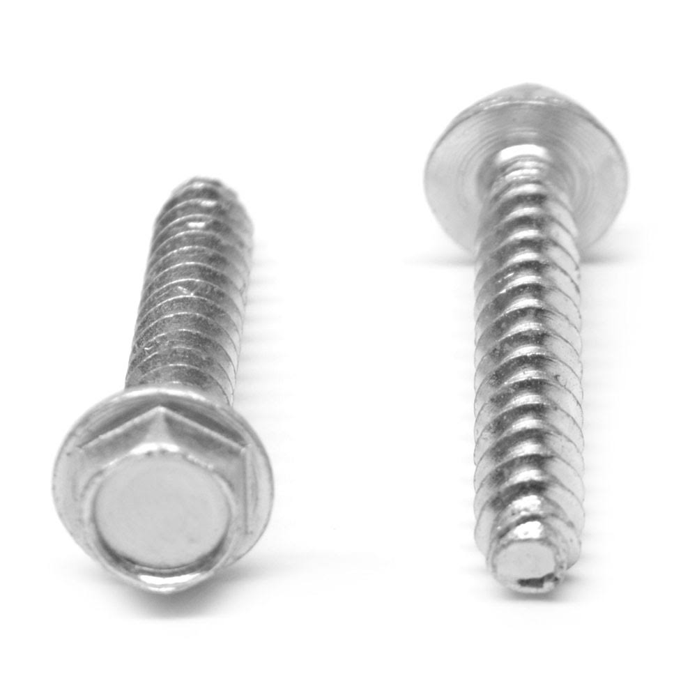 #4-20 x 1/2 Thread Rolling Screw Slotted Hex Washer Head Low Carbon Steel Zinc Plated/Wax Pk 10000 Y71069