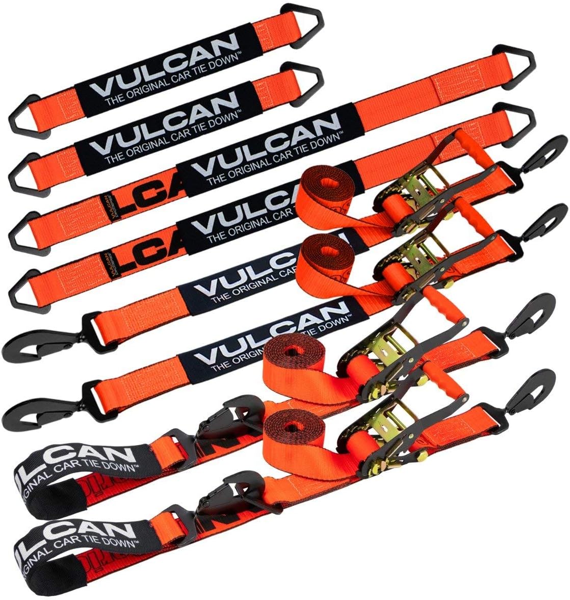 Axle Tie Down Kit with Axle Straps and Snap Hook Ratchet Straps B2125