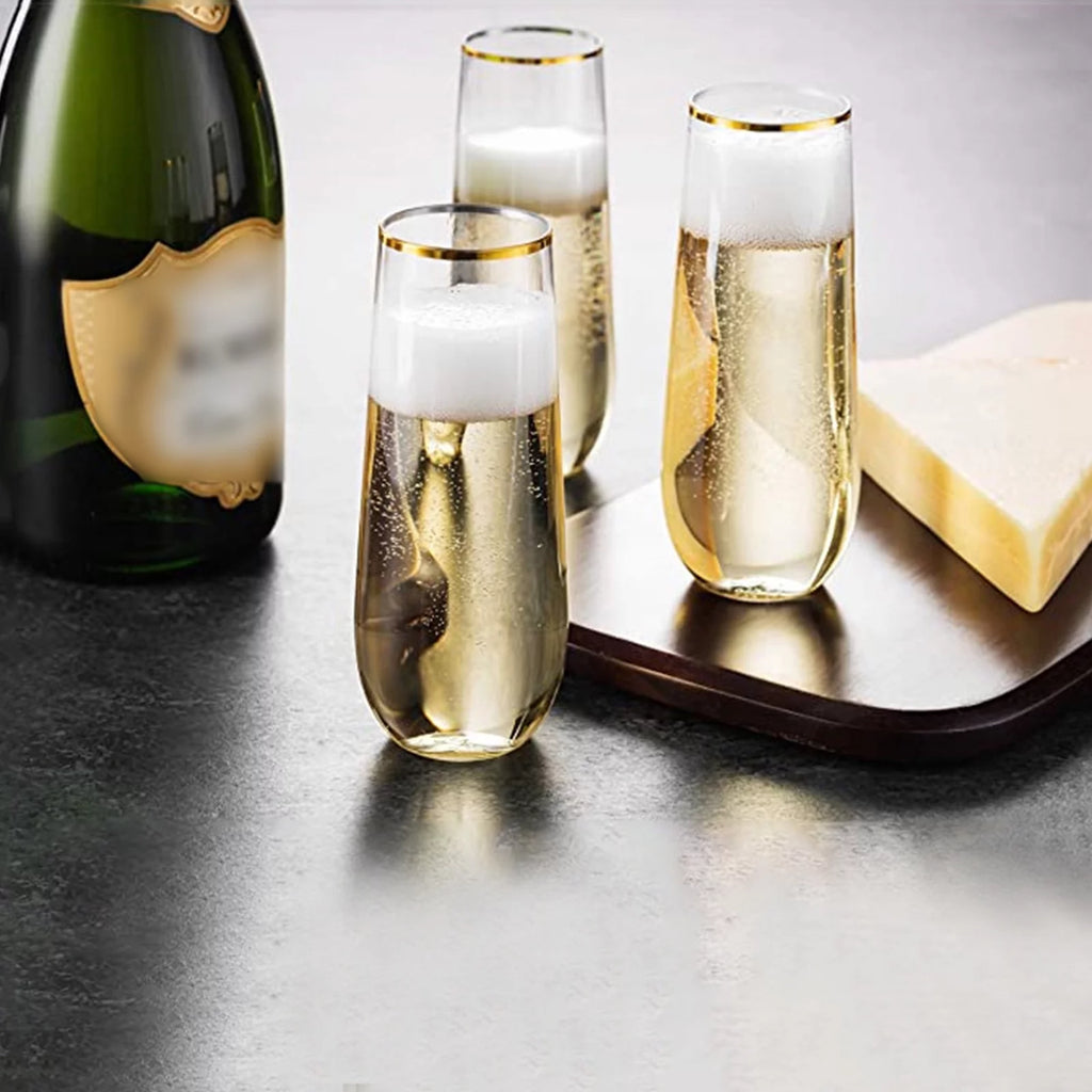 24Pcs 9oz Clear Champagne Glasses D8803