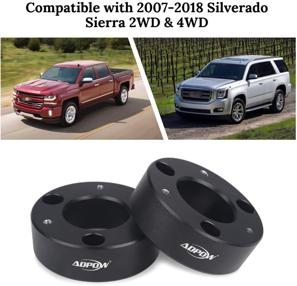 3" Front Leveling Lift Kit Chevy GMC Silverado 1500 Sierra 1500 2007-2019 2WD/4WD Pickup Pack of 2 U29955