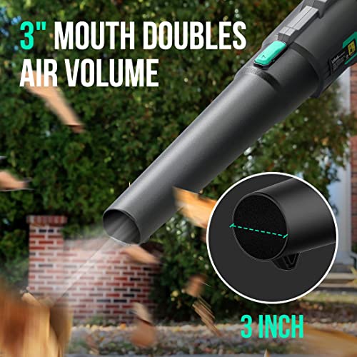 20V Cordless 350 CFM 85 MPH Variable Speeds Leaf Blower with 4.0Ah Battery & Fast Charger L43944