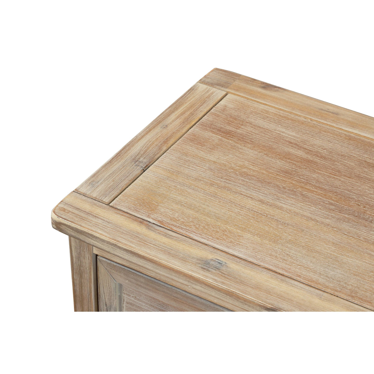 Rustic Storage Cabinet with 2 Drawers and 4 Fabric Basket C9420