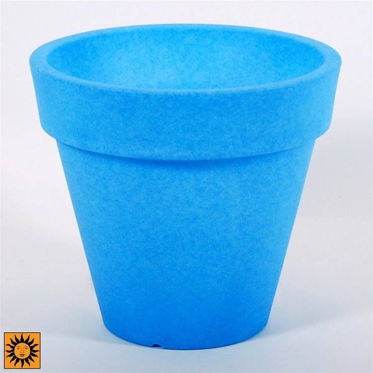 Blue Plastic Pot Planter P638