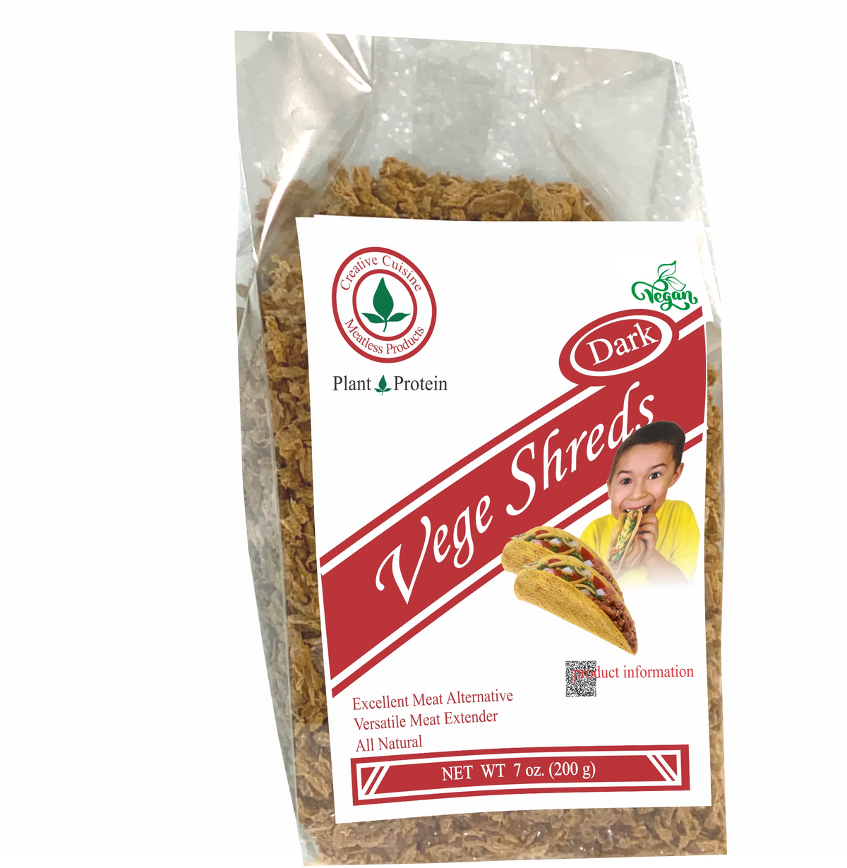 Shredded Dark Veggie Meat 6-7 oz C5460