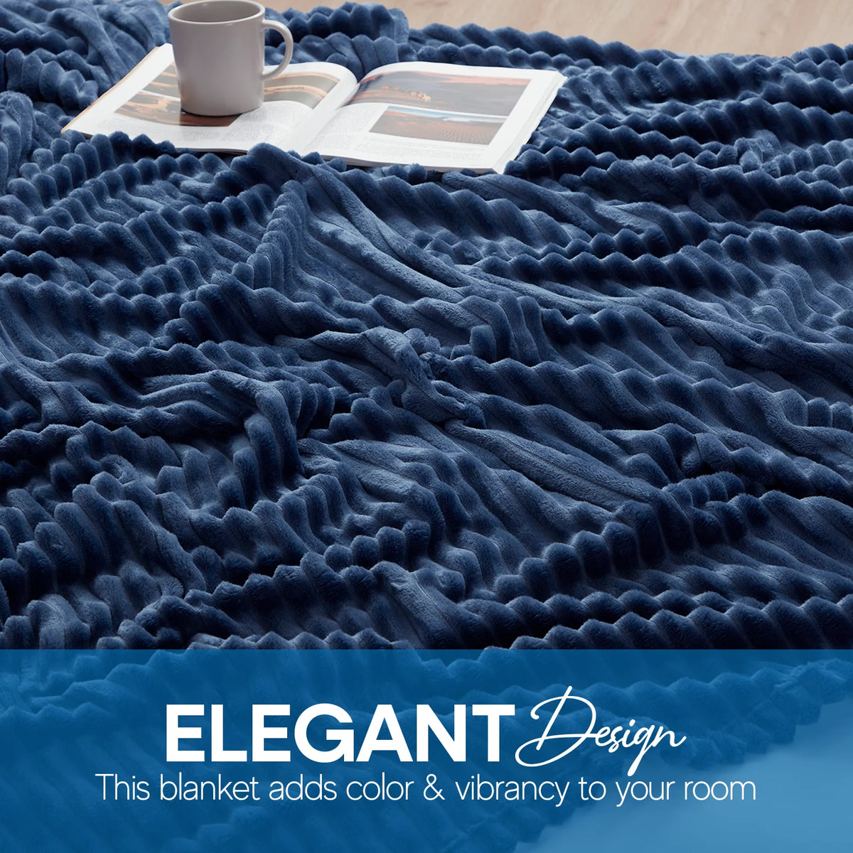 Soft Lightweight Plush Fleece Queen Size Blanket Z45323
