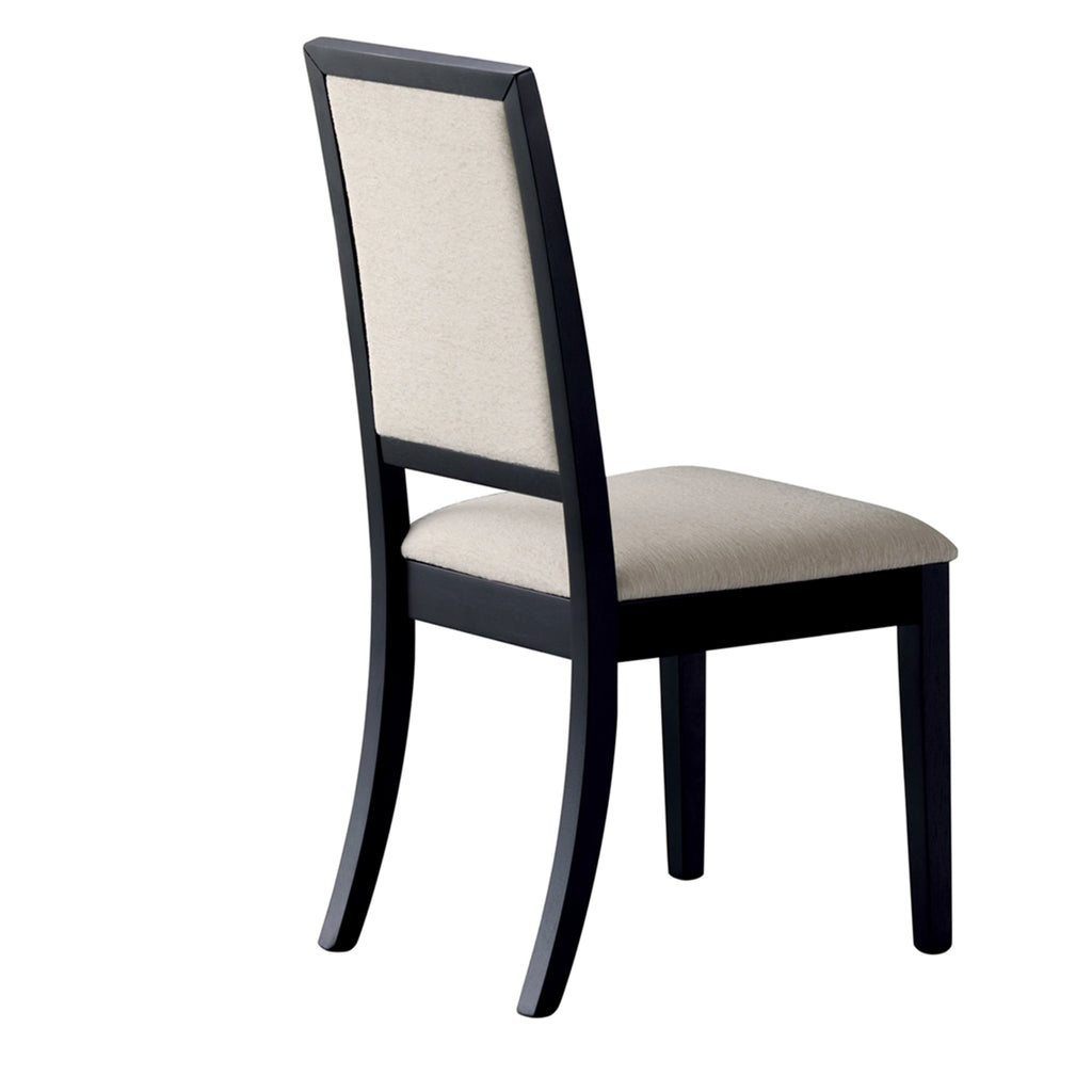 Black and Cream Upholstered Dining Side Chairs (Set of 2) Y77405
