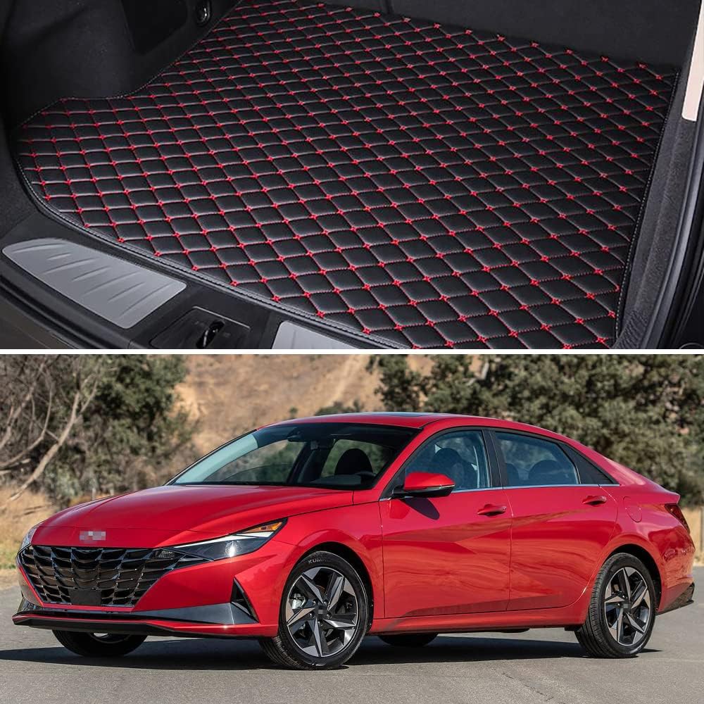 Black with Black line Car Trunk Mat Pack of 2 L451654