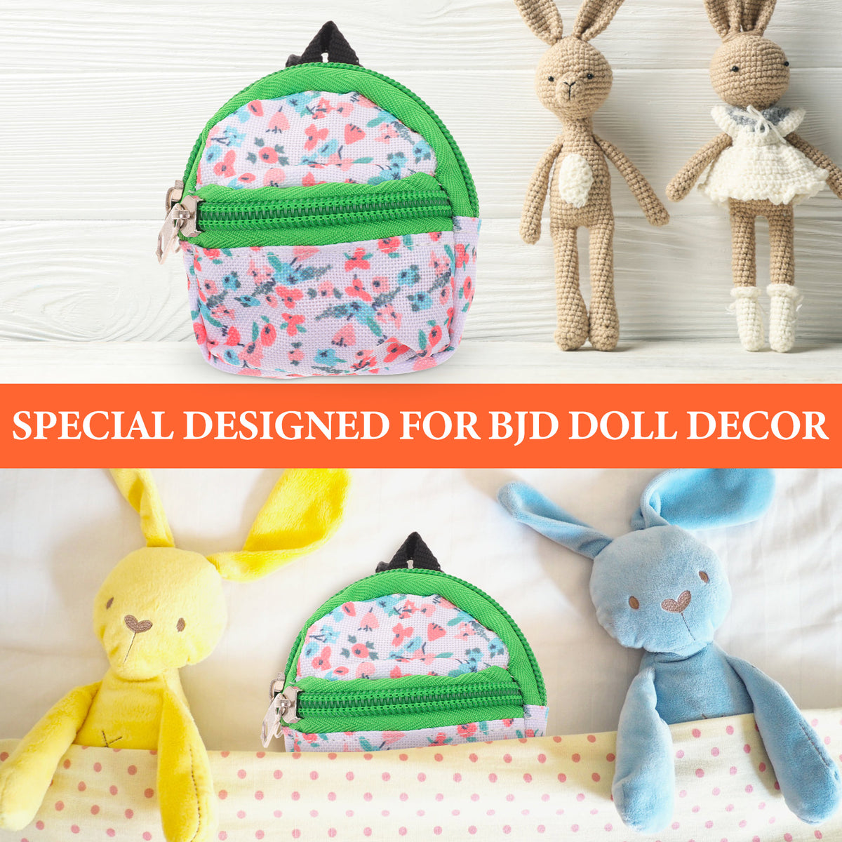 Mini House Ornament Photography Props Backpack O4238