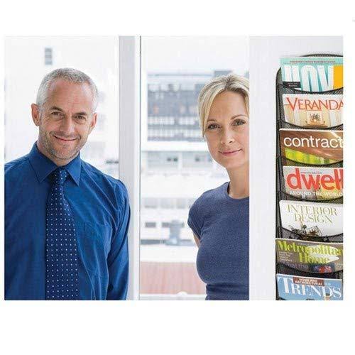 Onyx Mesh Magazine Wall Rack 10 Pocket Black L93065