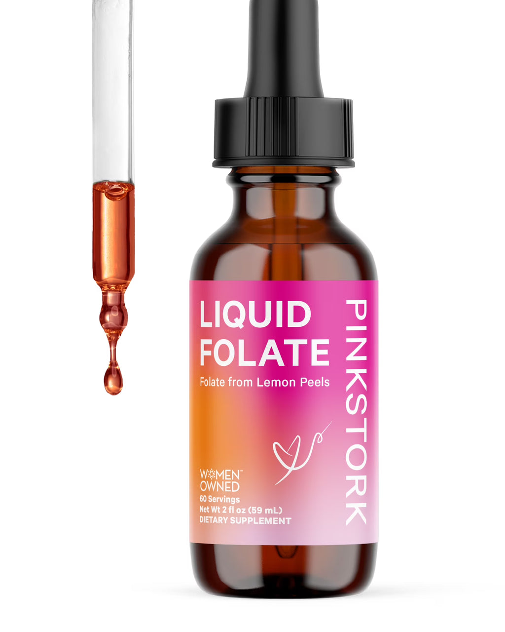 Liquid Folate Vitamin B9 with Vitamin C, 2 oz O7827