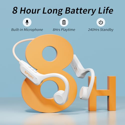 Bone Conduction Open Ear Headphones with Mic IPX6 Waterproof H5966