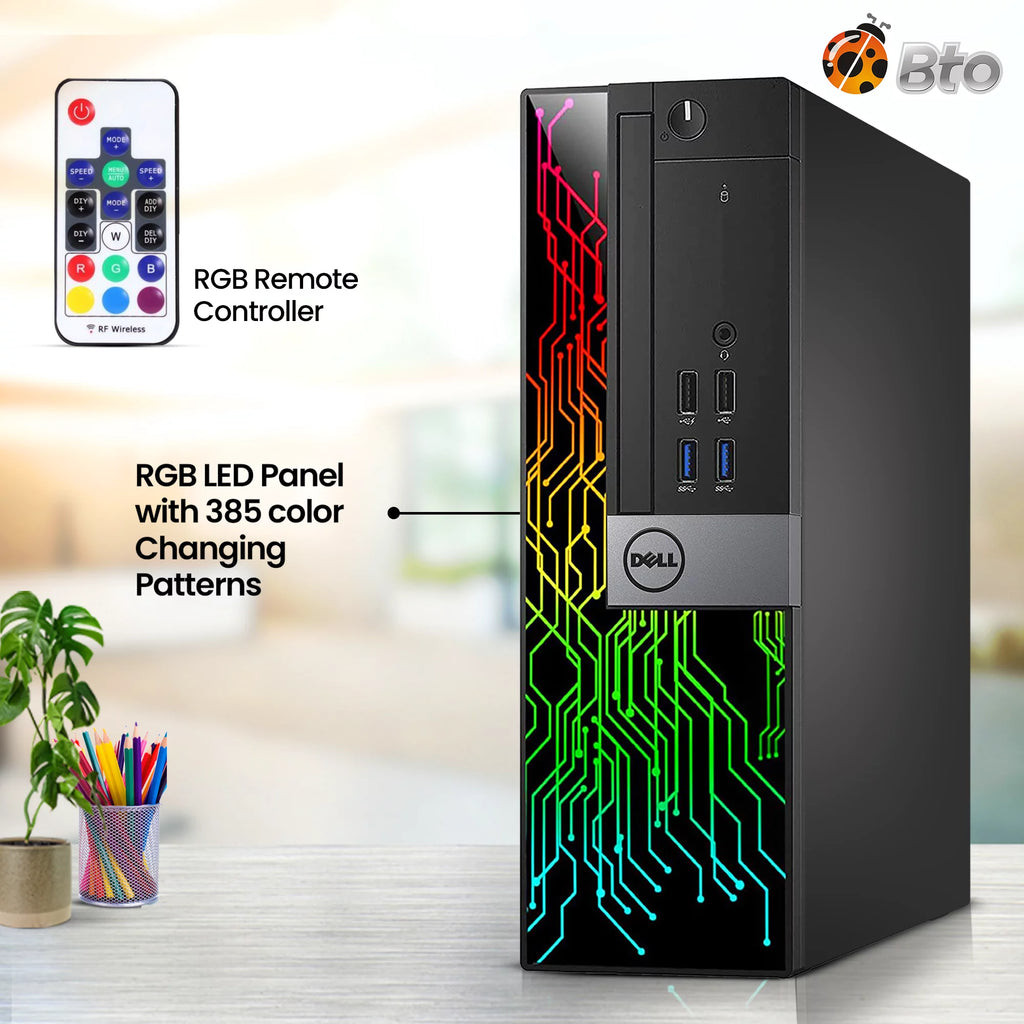 RGB Gaming Desktop Computer PC, Intel i5 6th Gen, AMD Radeon RX 550, 16GB Ram, 1TB SSD, 22 inch Monitor, Keyboard Mouse Headset, WiFi Windows 10 Pro U670
