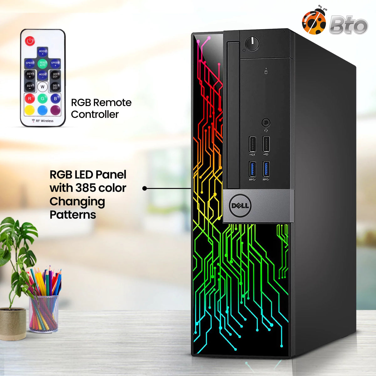 RGB Gaming Desktop Computer PC, Intel i5 6th Gen, AMD Radeon RX 550, 16GB Ram, 1TB SSD, 22 inch Monitor, Keyboard Mouse Headset, WiFi Windows 10 Pro U670