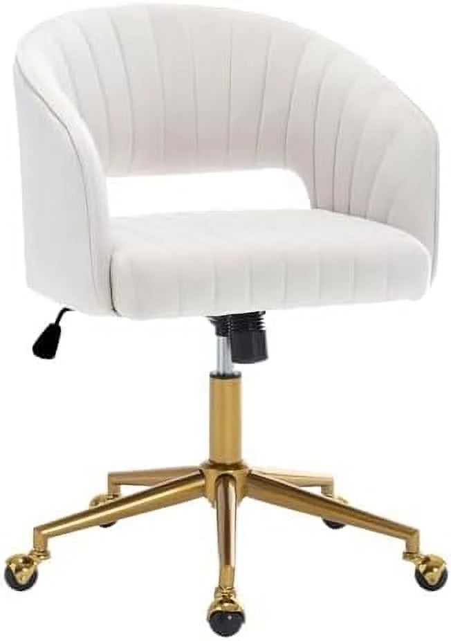 Velvet Height Adjustable Swivel Desk Chair B7178