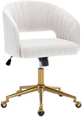 Velvet Height Adjustable Swivel Desk Chair B7178