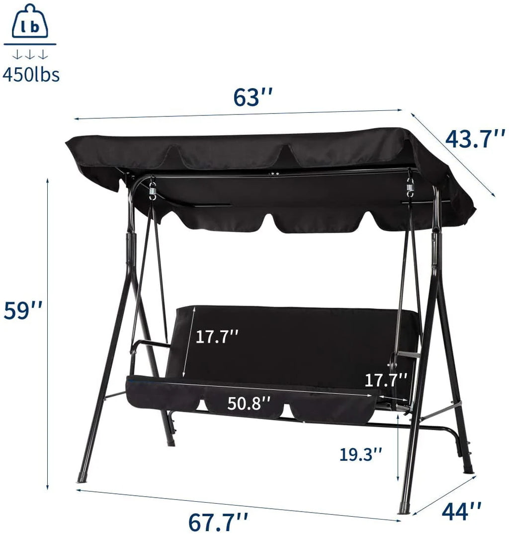 Stainless Steel Porch Swing W732