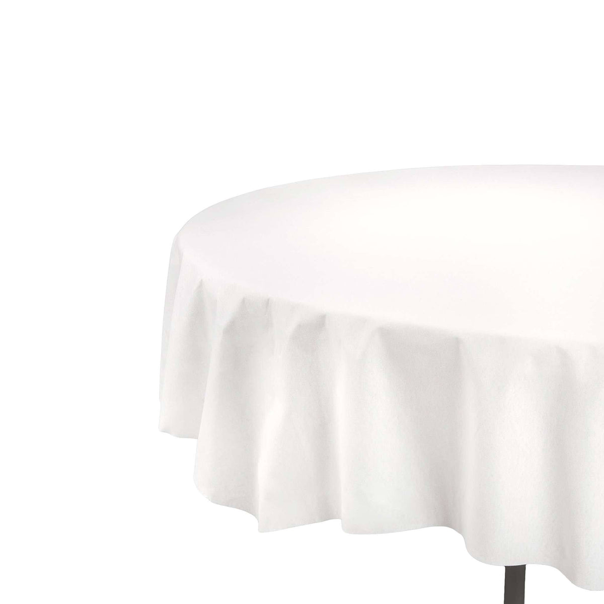 White Round Tablecover Case of 12 E55065