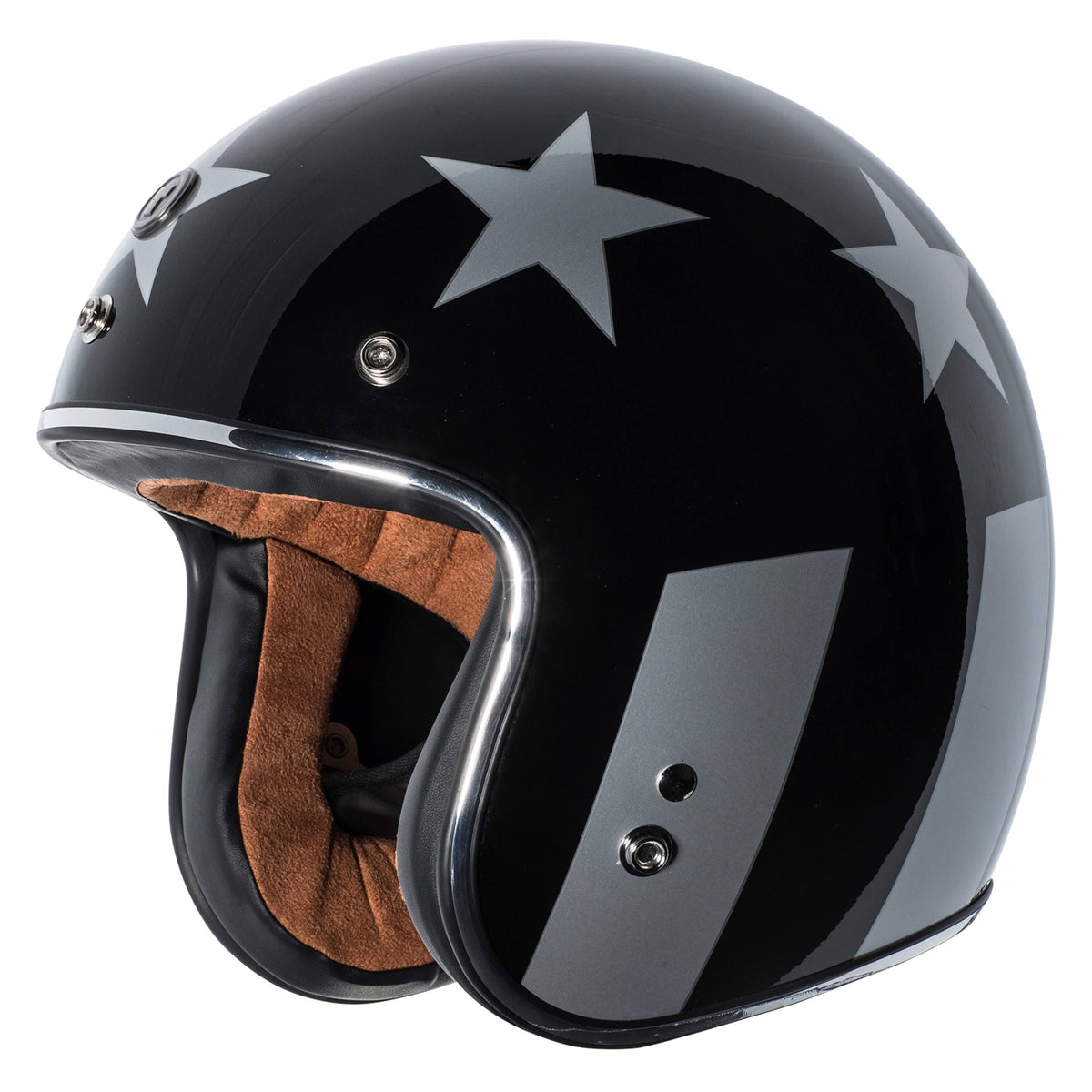 Gloss Black 3/4 Open Face Helmet XL X363