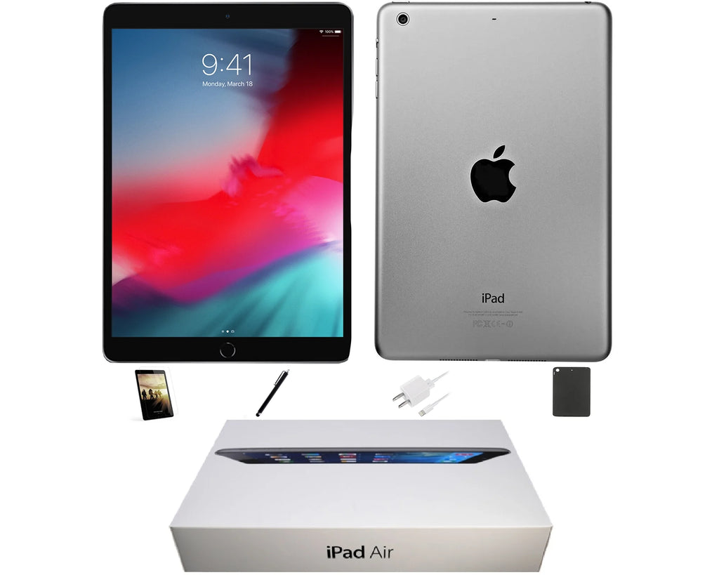 Refurbished Apple iPad Air 16GB Space Gray Wi-Fi Only 9.7-inch with Case and Stylus Pen W27155