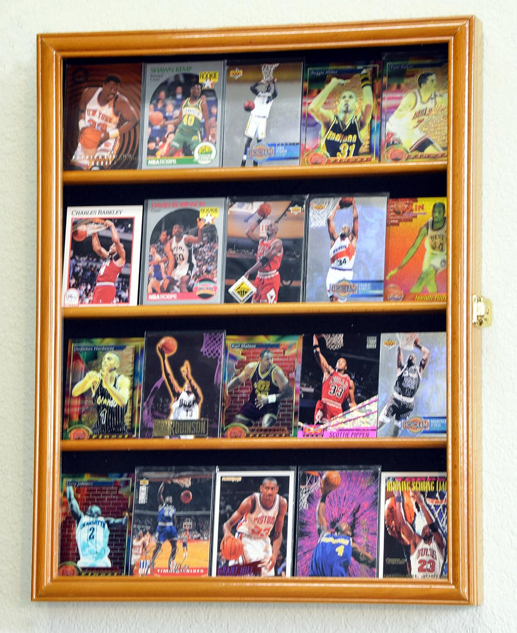 Sport Cards Display Case Cabinet Wall Rack J345498