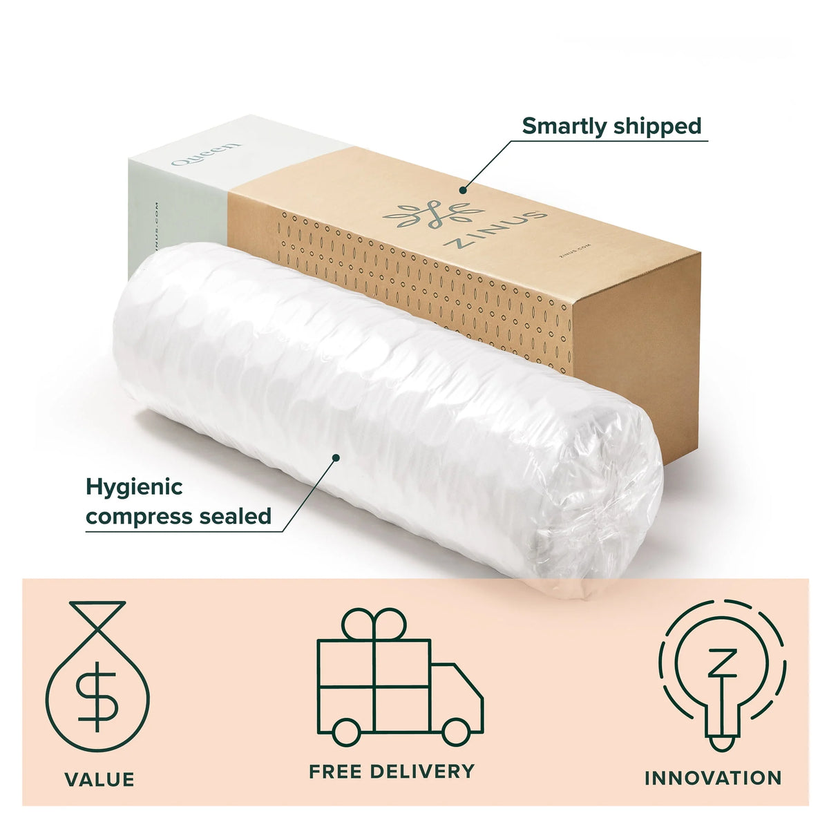 Queen Gel Memory Foam Hybrid Mattress B58118