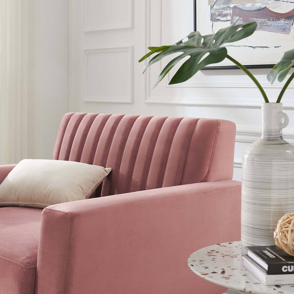 Pink Performance Velvet Armchair I775