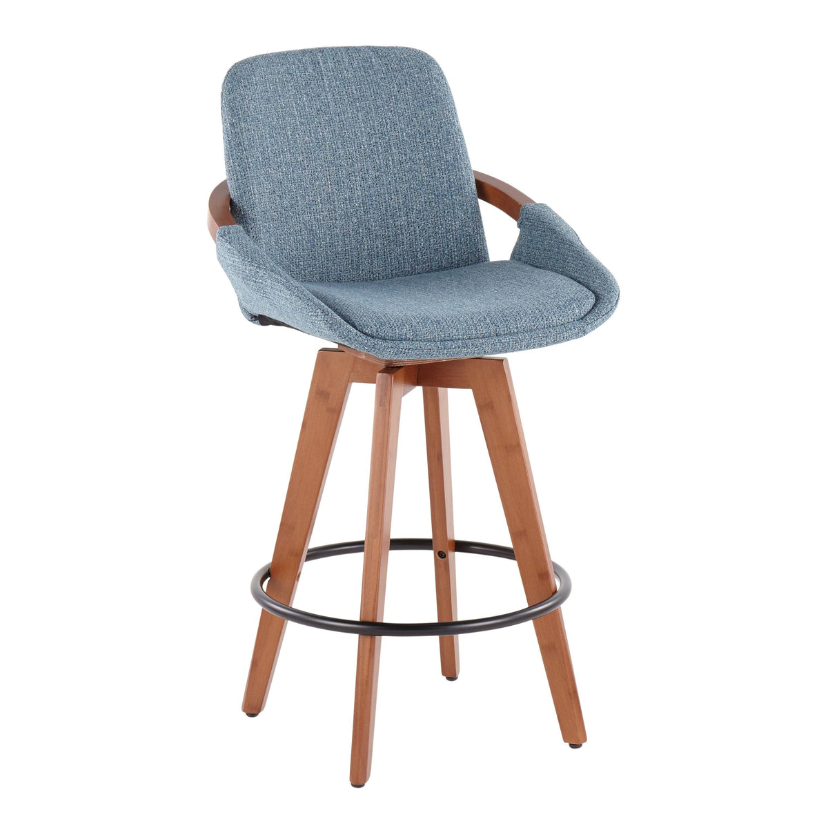 Blue Noise Fabric Counter Stool N91249