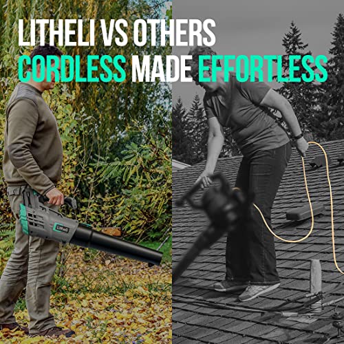 20V Cordless 350 CFM 85 MPH Variable Speeds Leaf Blower with 4.0Ah Battery & Fast Charger L43944